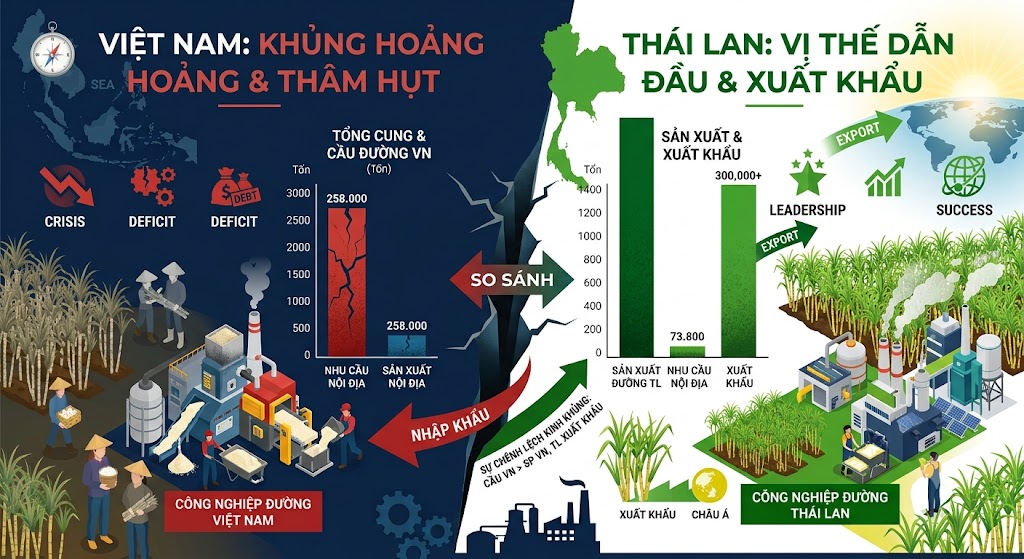 Thâm hụt thương mại về sản lượng Đường Việt Nam